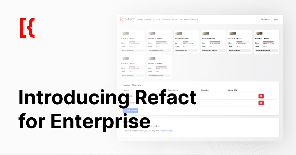 Introducing Refact for Enterprise