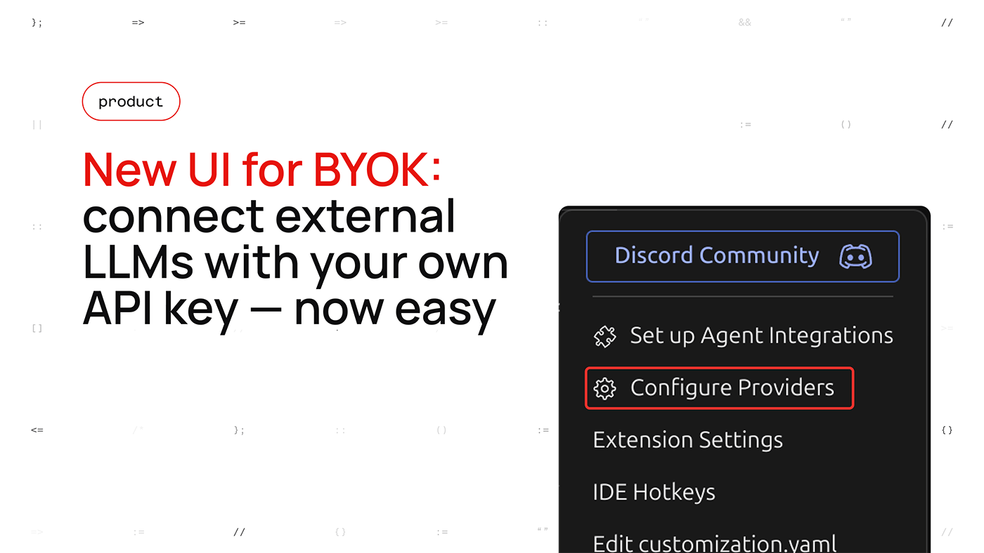 Better BYOK interface with access to more AI models